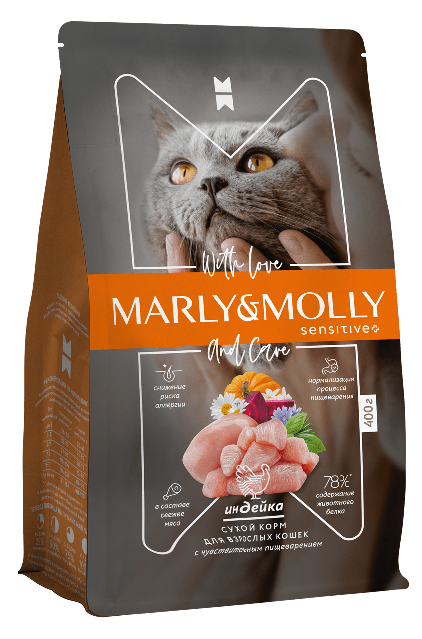 Marly & Molly для кошек с чувствительным пищеварением